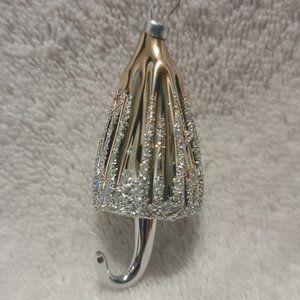 Vintage Blown Glass Fluted UMBRELLA Parasol Christmas Ornament Germany